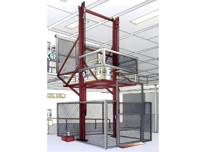 Thang tời hàng 200kg 2 tầng